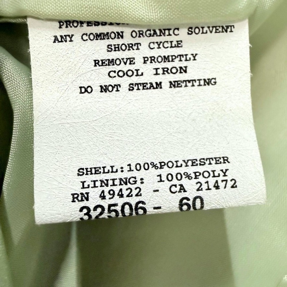Jessica McClintock Gunne Sax Sage Green Satin Strapless Dress Brown Sash 3 Y2K - Picture 8 of 13